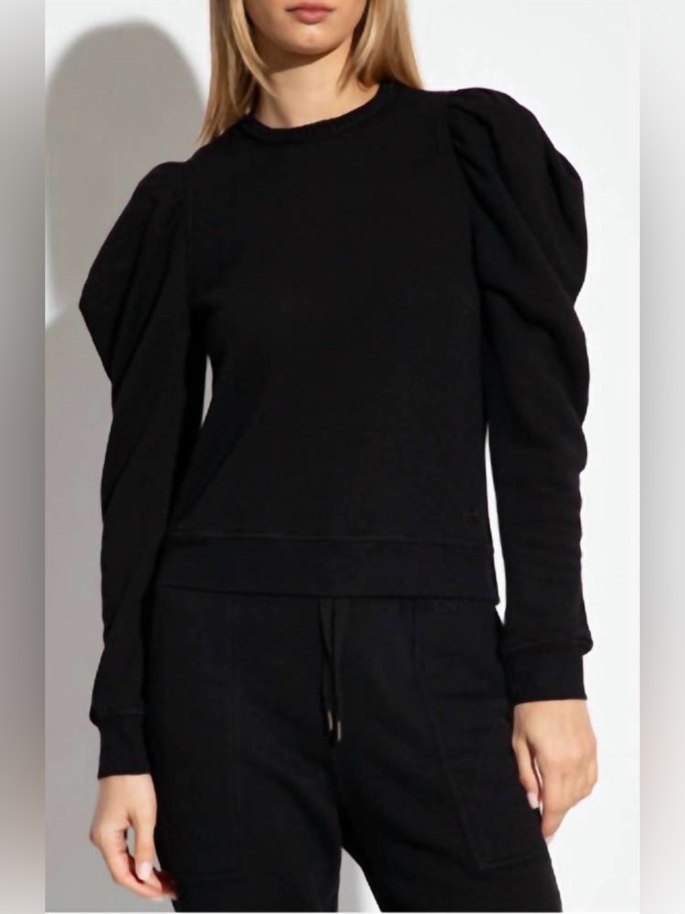ULLA JOHNSON drew pullover top in noir black